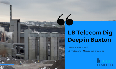 quarry with text LB telecom dig deep in Buxton on top