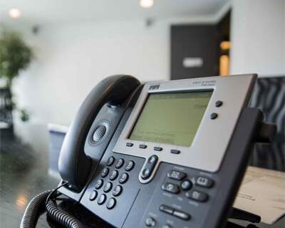 telephone on table